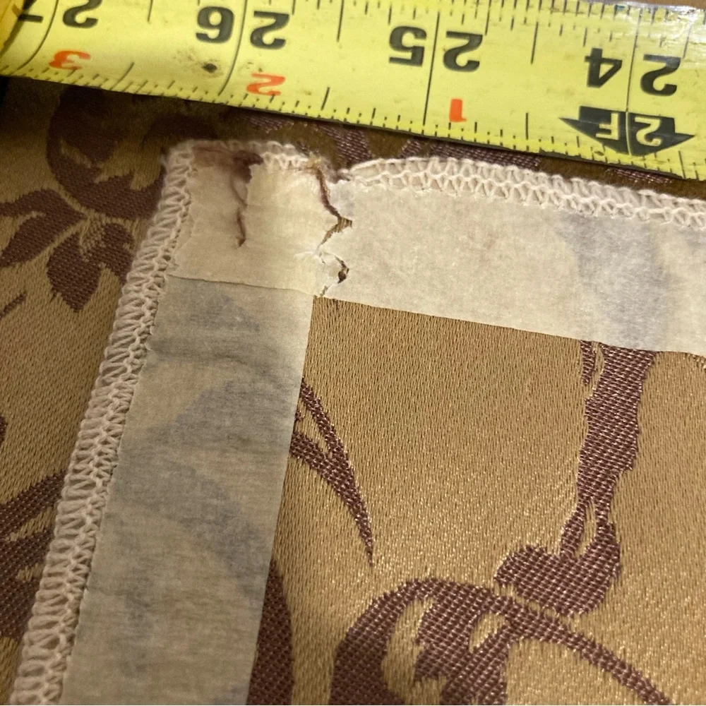 3 Griffin Damask Fabric Samples Brown Classical Remnant Memo Samples 2000s Vtg